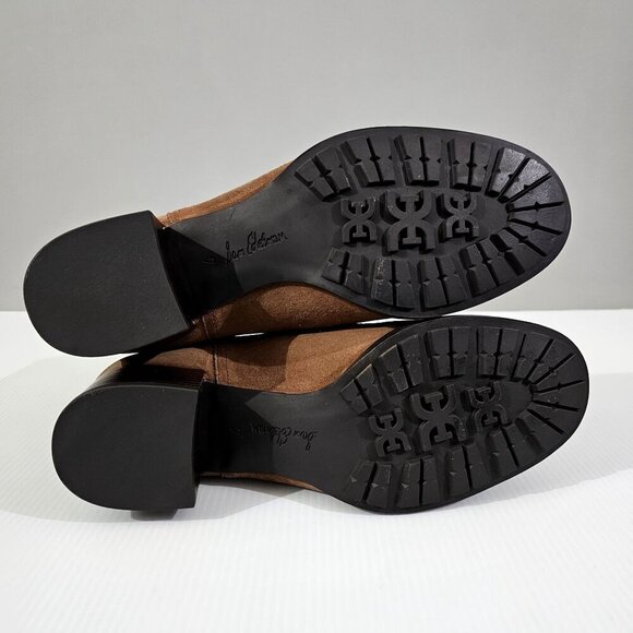 NEW Sam Edelman Kaiti Zip Ankle Bootie Womens 7 Brown Suede Low Heel Western - Picture 11 of 13